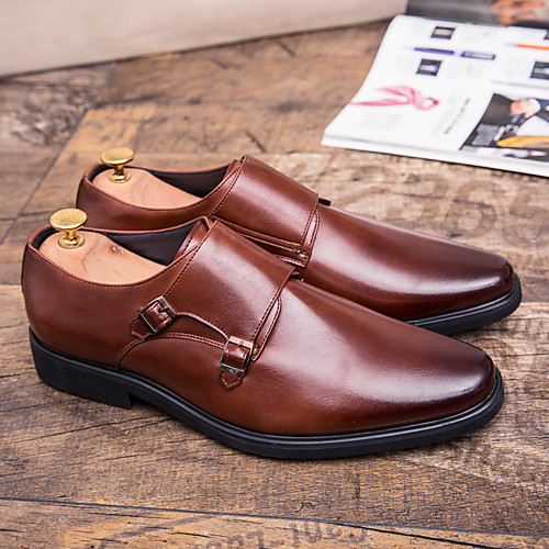 

Men's Loafers & Slip-Ons Casual Daily Walking Shoes PU Breathable Non-slipping Wear Proof Black Brown Fall