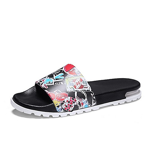 

Men's Slippers & Flip-Flops Daily PU Black / White Black / Red Summer