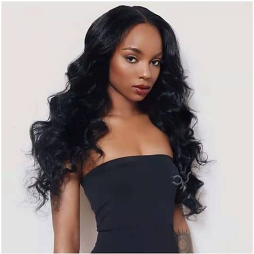 

Human Hair Lace Front Wig Free Part style Indian Hair Loose Curl Black Wig 130% Density Classic Women Fashion Women's Short Long Medium Length Human Hair Lace Wig Clytie