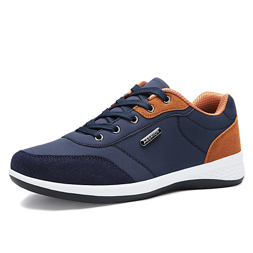 

Men's Sneakers Daily PU White Blue Gray Color Block Summer