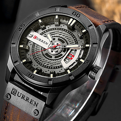 

CURREN Men's Sport Watch Analog Quartz Formal Style Modern Style Classic Water Resistant / Waterproof Calendar / date / day Shock Resistant / One Year / Leather / Japanese