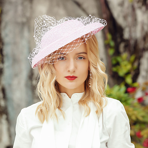 

Headwear Elegant Polyester Hats / Headdress with Solid 1pc Special Occasion / Party / Evening Headpiece