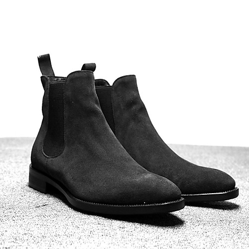 

Men's Boots Chelsea Boots Work Boots Outdoor PU Non-slipping Mid-Calf Boots Dark Grey Black Yellow Winter