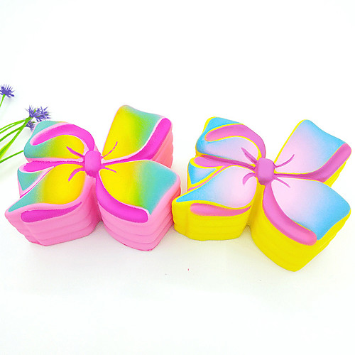 

Squishy Toy Squeeze Toy Jumbo Squishies Stress Reliever 2 pcs Butterfly Bow Soft Stress and Anxiety Relief Slow Rising PU For Kid's Adults' Men and Women Boys and Girls Gift Party Favor