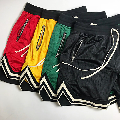 

Men's Running Shorts Athleisure Bottoms Drawstring Fitness Gym Workout Performance Running Training Breathable Quick Dry Soft Normal Sport White Black Yellow Red Grey Khaki / Micro-elastic