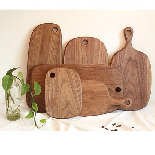 

Black Walnut Wood Cutting Board Kitchen Chopping Board 6 Styles Pizza Disks Real Wood Appetizer and Dessert Pizza Plate 1pc