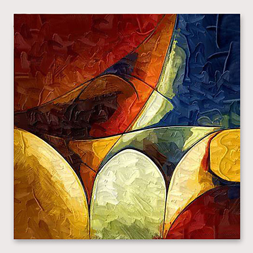

Oil Painting Hand Painted Square Abstract Modern Stretched Canvas