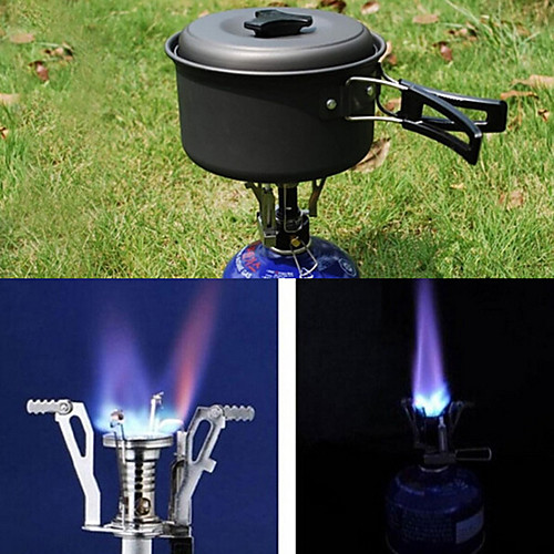

Portable Folding Outdoor Stove Cookware Gas Burner Camping Stove for Hiking Picnic BBQ Gas Stove Tank Cooker Furnace End