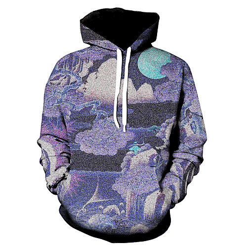 

Men's Hoodie Graphic Daily 3D Print Basic Hoodies Sweatshirts Purple