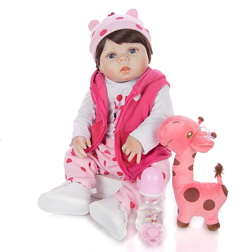 

KEIUMI 22 inch Reborn Doll Baby & Toddler Toy Reborn Toddler Doll Baby Girl Gift Cute Washable Lovely Parent-Child Interaction Full Body Silicone 23D21-C176-S07-T05 with Clothes and Accessories for
