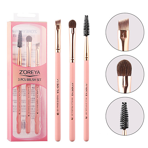 

Professional Makeup Brushes 3 Pieces Soft Adorable Artificial Fibre Brush Wooden / Bamboo for Lash Brush Eyebrow Brush Eyeshadow Brush Makeup Brush Set