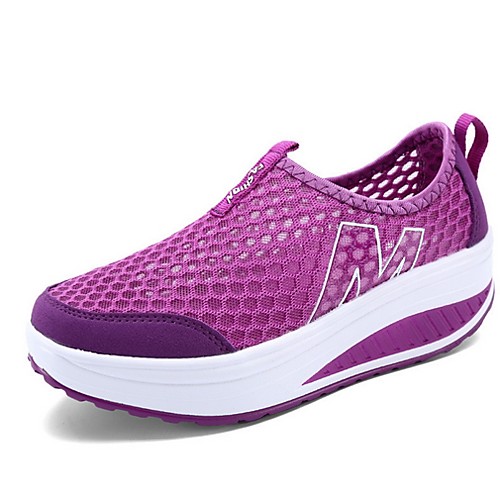 

Women's Trainers Athletic Shoes Flat Heel Round Toe Daily Mesh Solid Colored Summer Black Purple Fuchsia