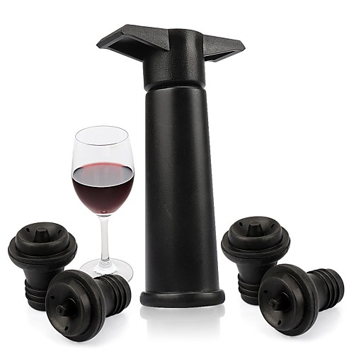 

Wine Saver Vacuum Bottle Stoppers 1 Pump with 4 Pcs Sealed Bottle Caps Stopper