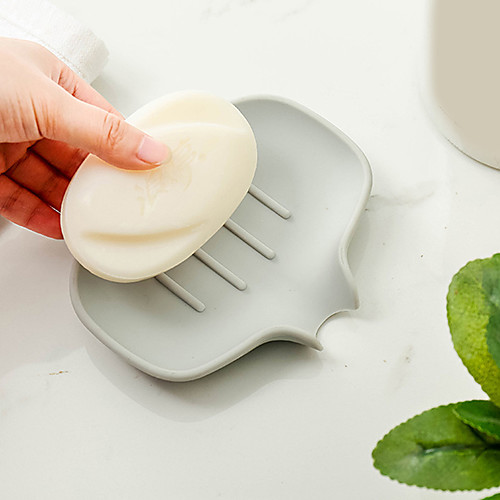 

Sponge Holder Bathroom Storage Rack Drain Soap Box Portable Non-Slip Tray Shower Dish Plate