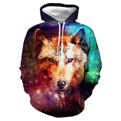 

Men's Hoodie Graphic Hooded Daily Club Animals Basic Hoodies Sweatshirts Green