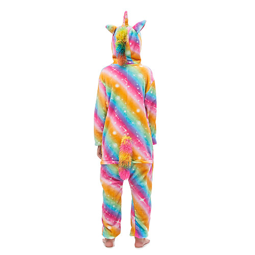 

Kid's Kigurumi Pajamas Unicorn Flying Horse Onesie Pajamas Flannelette Rainbow Cosplay For Boys and Girls Animal Sleepwear Cartoon Festival / Holiday Costumes / Leotard / Onesie