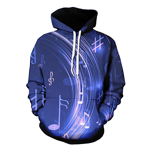 

Men's Daily Hoodie Graphic Hooded Basic Hoodies Sweatshirts Blue