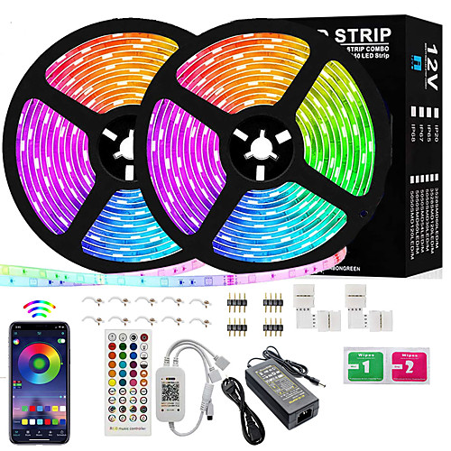 

LED Strip Lights 10M RGB LED Light Strip App Control for Room Lighting SMD 5050 600LEDs Color Changing Tape Lights Kits with Remote Flexible Music Sync LED Strip for Home Kitchen