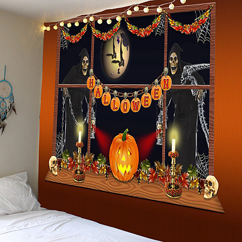 

Tapestry Halloween trick or treat trading ghost home decoration wall hanging quilt large tablecloth party decoration