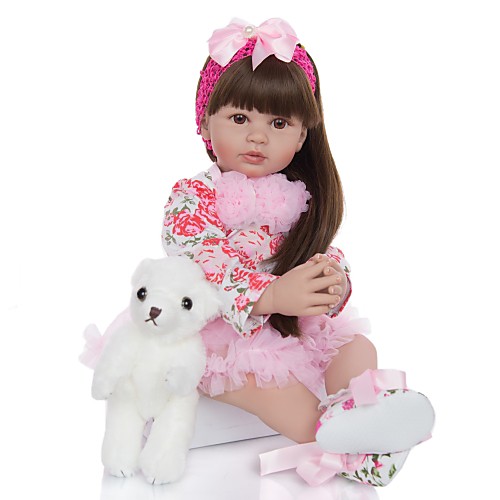 

KEIUMI 24 inch Reborn Doll Baby & Toddler Toy Reborn Toddler Doll Baby Girl Gift Cute Lovely Parent-Child Interaction Tipped and Sealed Nails Half Silicone and Cloth Body 24D01-C172-S20-H70-T19 with