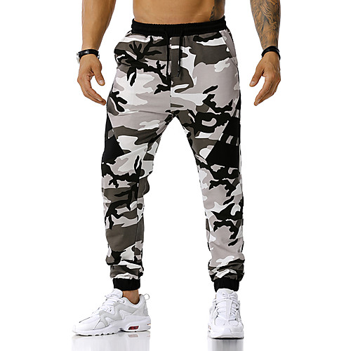 

Men's Sports & Outdoors Pants Sportswear Camouflage Sports Street Causal Outdoor clothing Chinos Sweatpants Pants Camouflage Full Length Vintage Style Blue Orange Green Light gray