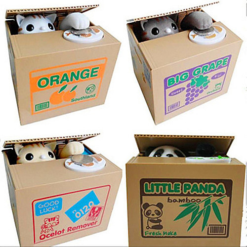 

Itazura Coin Bank / Money Bank Piggy Bank / Money Bank Stealing Coin Bank Saving Money Box Case Piggy Bank Plastic Panda Cute Electric Adults' Boys' Girls' Toys Gifts