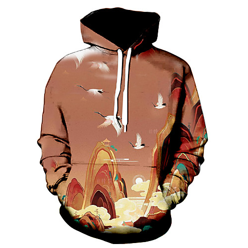 

Men's Hoodie Graphic Daily 3D Print Basic Hoodies Sweatshirts Camel