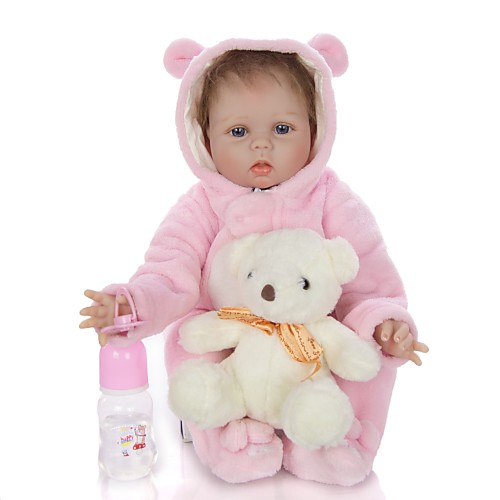 

KEIUMI 22 inch Reborn Doll Baby & Toddler Toy Reborn Toddler Doll Baby Girl Gift Cute Lovely Parent-Child Interaction Tipped and Sealed Nails Half Silicone and Cloth Body with Clothes and Accessories