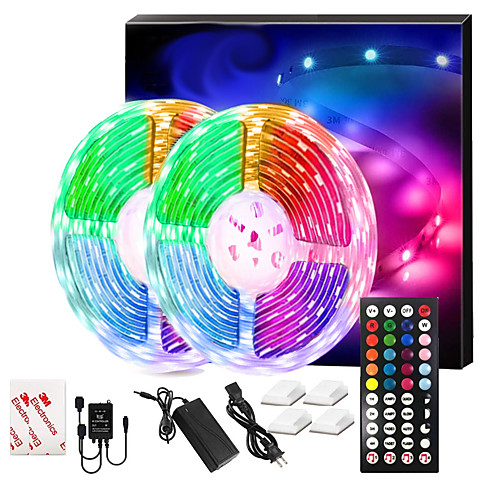 

LED Strip Lights Music Sync 300LEDs 10M RGB LED Light Strip For Room Lighting SMD 5050 Color Changing Tape Lights Kit With LED Controller Flexible LED Strip For Home Kitchen DC12V