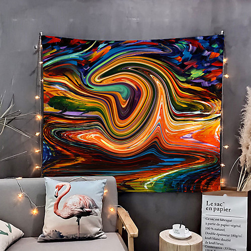 

Oil Painting Style Wall Tapestry Art Decor Blanket Curtain Hanging Home Bedroom Living Room Decoration Abstract Pattern