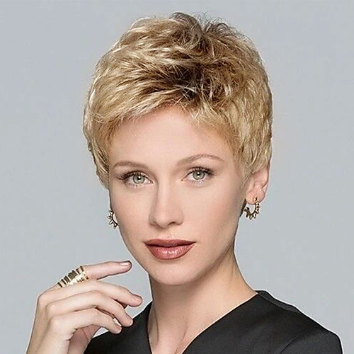 

Remy Human Hair Wig Short Straight Natural Straight Bob Pixie Cut Layered Haircut Asymmetrical Blonde Women Fashion Natural Hairline Capless Women's All Black / Honey Blonde 8 inch