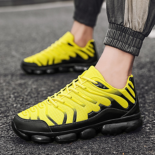 

Men's Trainers Athletic Shoes Sporty Casual Daily Outdoor Running Shoes Fitness & Cross Training Shoes Walking Shoes Tissage Volant Breathable Wear Proof White Black Yellow Fall Summer