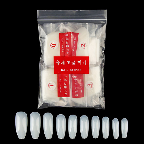 

Coffin Nails 600PCS Fake Nails Long Ballerina Nails Full Cover Artificial Nails Natural 10 Sizes