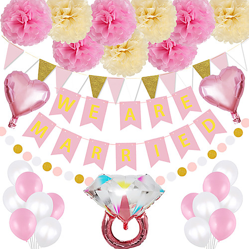 

Party Balloons 17/29 pcs Bride To Be Bachelor Party Supplies Latex Balloons Banner Boys and Girls Party Wedding Decoration 12-18inch for Party Favors Supplies or Home Decoration