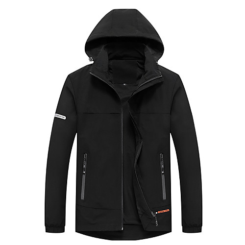 

Men's Hiking Jacket Winter Outdoor Thermal Warm Windproof Breathable Ultraviolet Resistant Top Spandex Camping / Hiking Hunting Fishing Black Blue Grey