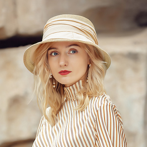 

Casual / Daily Natural Fiber / Polyester Hats with Color Block 1pc Casual / Daily Wear Headpiece