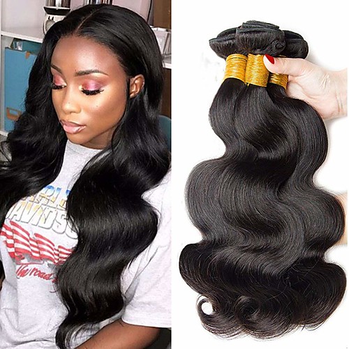 

3 Bundles Hair Weaves Brazilian Hair Body Wave Human Hair Extensions Remy Human Hair 100% Remy Hair Weave Bundles 300 g Natural Color Hair Weaves / Hair Bulk Human Hair Extensions 8-28 inch Natural