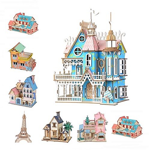 

3D Puzzle Jigsaw Puzzle Educational Toy Famous buildings House DIY Wooden Classic Kid's Adults' Unisex Boys' Girls' Toy Gift