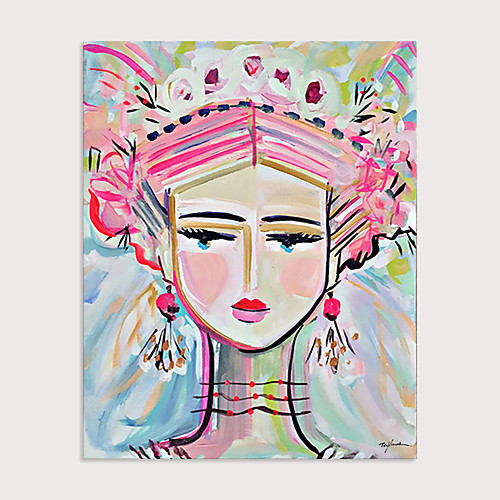 

Oil Painting Hand Painted Vertical Abstract People Modern Rolled Canvas (No Frame)