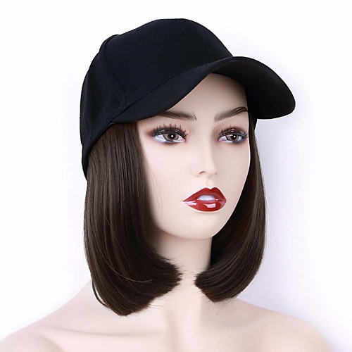 

Synthetic Wig Natural Straight Short Bob Wig Short Light Brown Dark Auburn#33 Black Medium Brown Synthetic Hair 10 inch Women's Party New Arrival Fashion Black Dark Brown