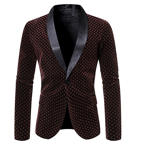 

Brown / Navy Blue Regular Fit Polyester Men's Suit - Notch lapel collar
