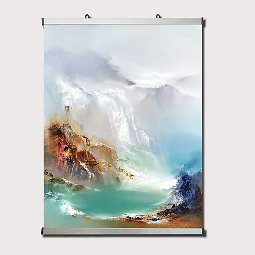 

Oil Painting Hand Painted Vertical Panoramic Abstract Landscape Comtemporary Modern Stretched Canvas