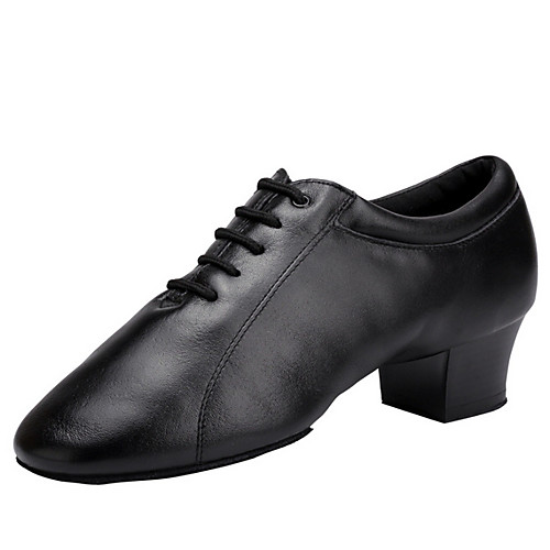 

Men's Latin Shoes Heel Thick Heel Black