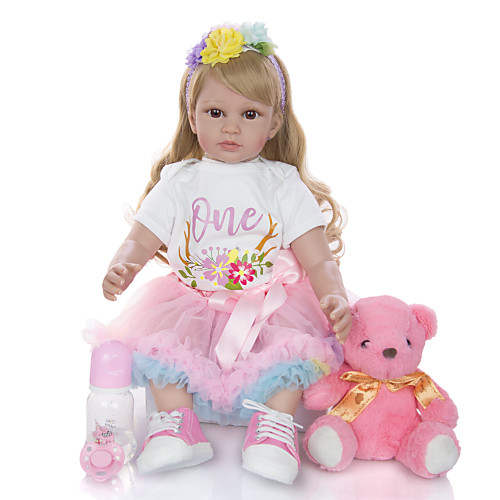 

KEIUMI 24 inch Reborn Doll Baby & Toddler Toy Reborn Toddler Doll Baby Girl Gift Cute Lovely Parent-Child Interaction Tipped and Sealed Nails Half Silicone and Cloth Body 24D05-C139-S12-T14 with