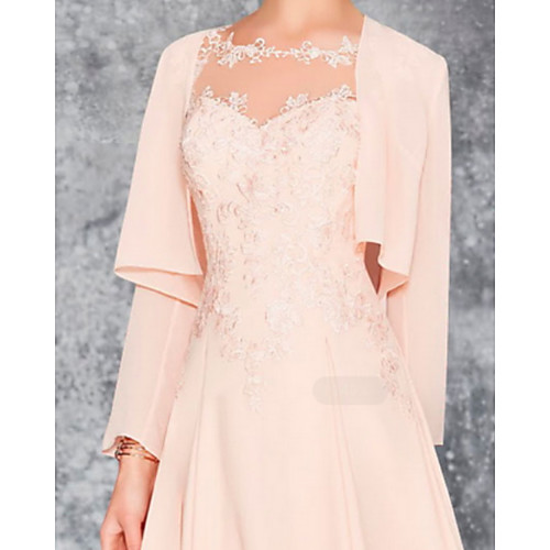 

Long Sleeve Shrugs Chiffon Wedding / Party / Evening Women's Wrap With Solid