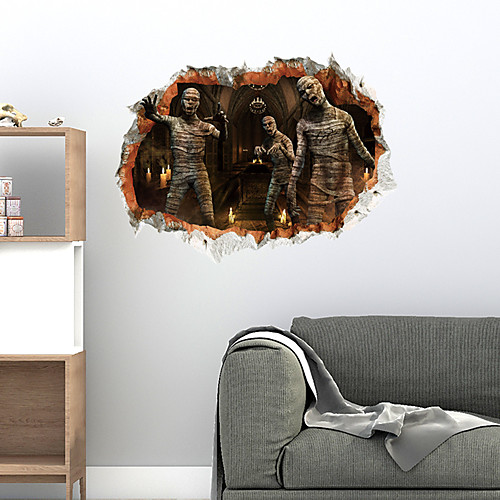 

Halloween Party Halloween Decor Horror Ghost 3D Halloween Zombies Wall Stickers Decorative Wall Stickers, PVC Home Decoration Wall Decal Wall Decoration / Removable 4560CM