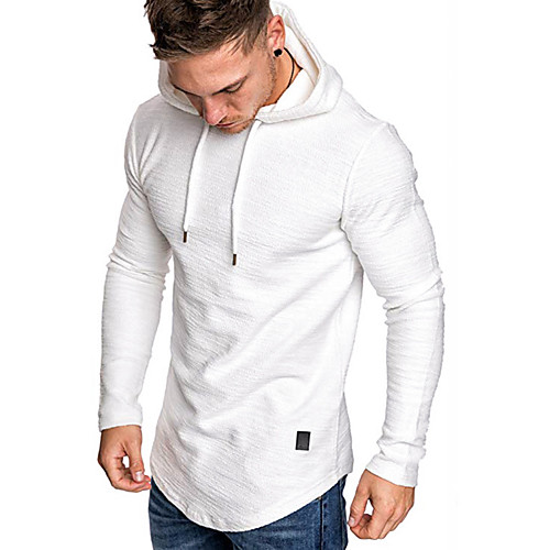 

Men's Hoodie Solid Colored Hoodies Sweatshirts White Black khaki