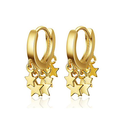 

Women's Drop Earrings Classic Star Stylish Platinum Plated Earrings Jewelry Golden / Silver For Wedding Party Gift Daily Work 1 Pair