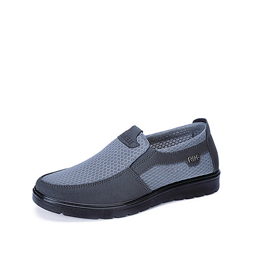 

Men's Loafers & Slip-Ons Casual Preppy Daily Outdoor Mesh Non-slipping Wear Proof Black Gray Coffee Fall Summer
