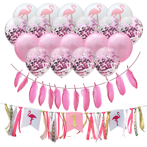 

Party Balloons 202 pcs Flamingo Hawaii Party Supplies Latex Balloons Pull Flag Boys and Girls Party Wedding Decoration 12inch for Party Favors Supplies or Home Decoration